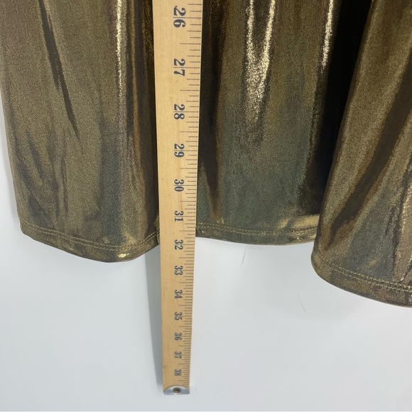 Torrid 3 Liquid Gold Wrap Top Holidays Party Disco - Picture 7 of 8